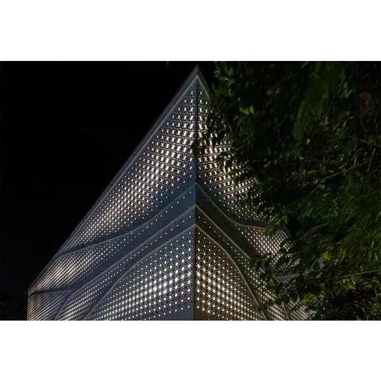 알루미늄 2mm 건축 자재 외관 클래딩 맞춤형 천공 커튼 월 패널